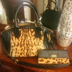 BRAHMIN Leopard Purse w/ wallet